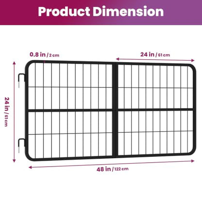 Heavy Duty Steel Horse Stall Guard 48x24 Inch Dual Direction Door with Thick Powder Coating for Barn Stable and Corral Installations