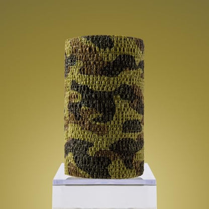 OVIK Health PowerFlex Equine – Extra Strong Self-Adhering Bandage Wrap – Wound Care, Compression & Support Bandage for Horses, Cows & Dogs – Woodland Camo, 4 inch, 4 Rolls (Resealable Case) - color: Camo