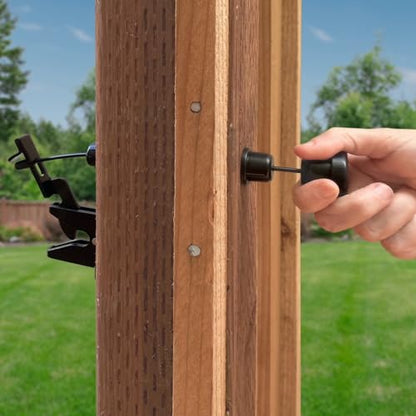 GH Gate Latch Complete Outdoor gate Latch for Wooden Gates operates from/on Both Sides of Fence Patented Dual Sided Operation. Wooden Fence Latch Vinyl Gate Latch Metal Fence Latch Universal fit