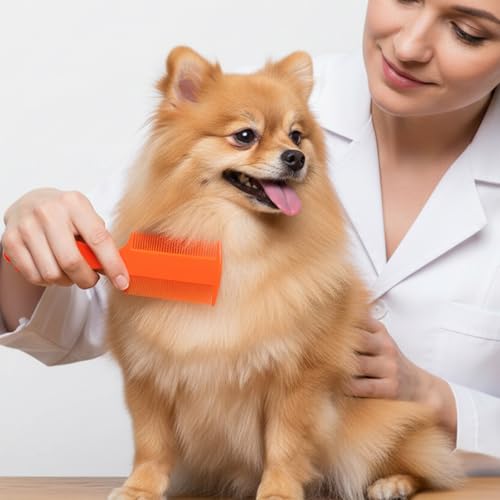 Ymapinc 6Pcs Lice Brush Comb with Long Handle, Pets Dog - color: color mix-a