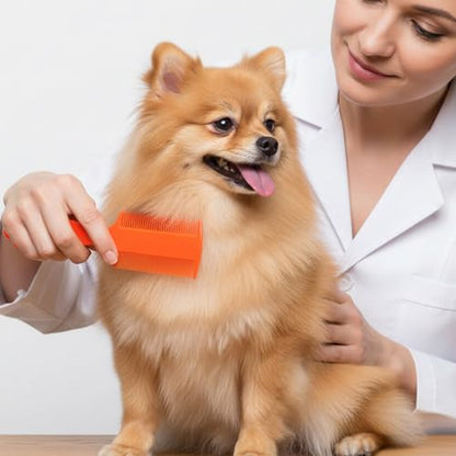 Ymapinc 6Pcs Lice Brush Comb with Long Handle, Pets Dog - color: color mix-a