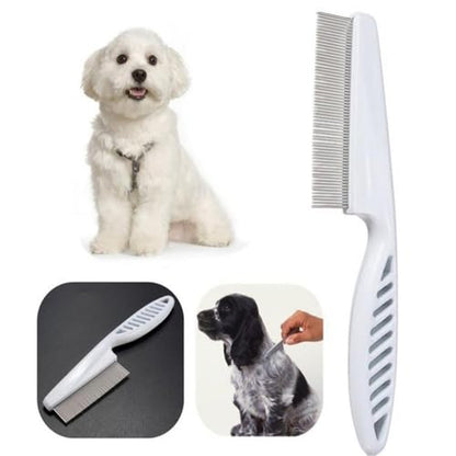 2Pcs White Long Handle Metal Hair Nit Comb Remove Head Nits Nit Comb For Pets Kids And Adults Lice Treatments (14cm, 18cm)，Lice Treatments，Lice Combs