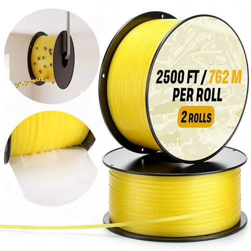 2 Pcs Sticky Fly Strip Rolls 2500 ft Extra Long Ribbon Tape, Non-Toxic Sticky Hanging Strips for Gnat Fruit Mosquito Bug Catchers for Housefly Home Horse Barn Plant Garden Indoor Outdoor