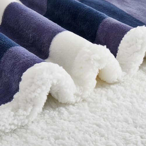 PU MEI Sherpa Blanket Fleece Throw Blanket Twin Plaid Thick Bed Blanket, Soft Warm Cozy Blue Checkered Throw Blanket 60"*80" - color: Blue Checkered, size: 60"*80"