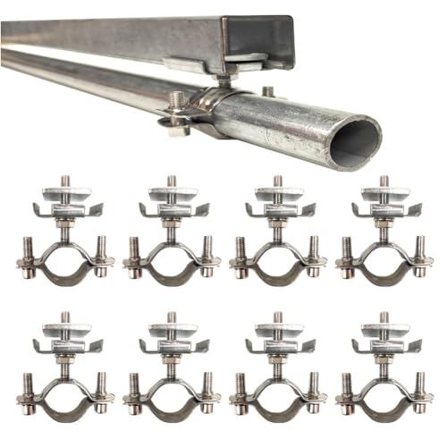 8 Pack Strut Clamp; Universal Strut Clamps for Rigid Conduit and EMT; Universal Pipe Clamp for Strut Channel. Bracket with 360 Degree Rotation (Bore inner diameter 0.75") - size: Bore inner diameter 0.75"
