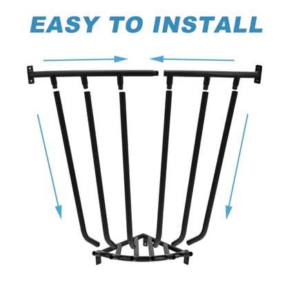 Corner Hay Rack, 29.5 x 13.8 x 26.7 Large Capacity Goat Hay Rack, Heavy Duty Galvanized Metal Wall Hay Feeder for Sheep Horses, etc