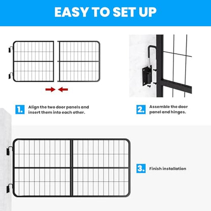 48" W×24" H Stall Guards for Horses, Horse Stall Gates, Heavy Duty Steel Yoke Design Fits Standard Barn Doorways