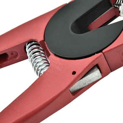 Aluminum Alloy Ear Tag Applicator Plier – Ergonomic Livestock Tagger for Pigs, Sheep, Goats with Non-Slip Grip and Quick-Release Needle