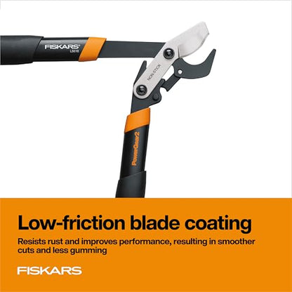 Fiskars 18” PowerGear2 Garden Bypass Loppers, 1.5" Capacity Tree Trimmer | Compact Branch Cutter, Multiplies Power for Easier Pruning, Heavy-Duty & Sharp Steel Blade with Low-Friction Coating - style: 18 in