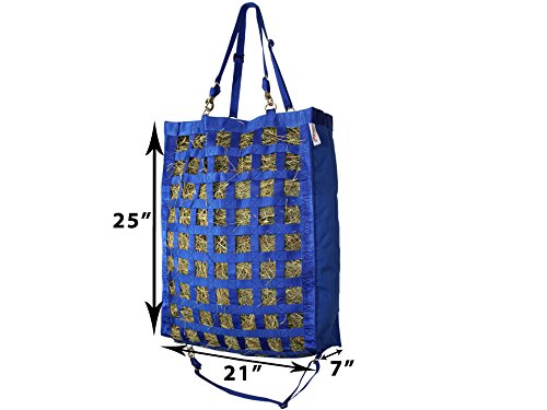Derby Originals Front Web Slow Feeder Horse Hay Bag Super Tough Bottom with 6 Month Warranty - color: Black
