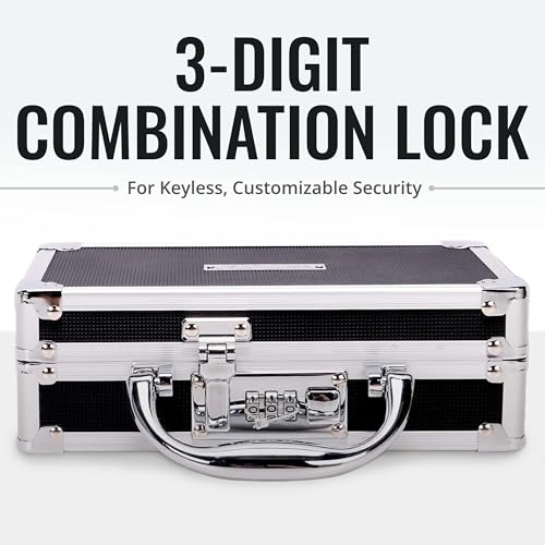 Vaultz Locking Medicine Case, Combination Lock Portable Storage Briefcase | Organizes medications, cash and valuables in one place, carrying handle for portability, compact 8.38x5.75x2.75 in size - size: 1 Pack
