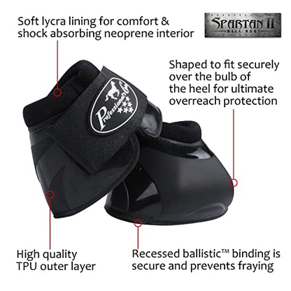 Professional's Choice Spartan II Bell Boots | No Turn Knob | Double Hook & Loop Closure | Sold in Pairs