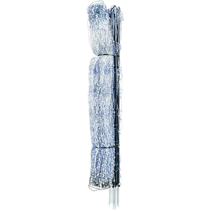 Premier 1 PoultryNet® PrimaPosts™ Fence – Chickens – 48"H x 100'L - color: Single Spike, Blue/White