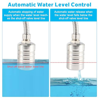 2 Pack 1/2"-3/4" Water Foat Vlave for Tanks, Pools, Livestock Troughs - size: 2 Pack