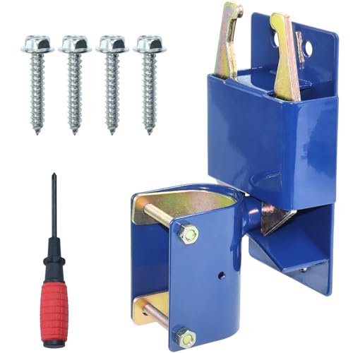 Two Way Gate Latch – Blue Heavy Duty Farm Gate Latch - color: 1 Pack Blue 2-Way Gate Latch