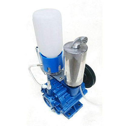 250L/Min Cow Goat Bucket Milking Machine Livestock Vacuum Pump Milker | 1440RPM Max rotation speed; Belt pulley design; Aluminum alloy casing; Soft and thorough milking; High milk output