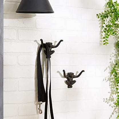DII Cast Iron Decorative Wall Hook Set, Monkey, 2 Count - size: Monkey