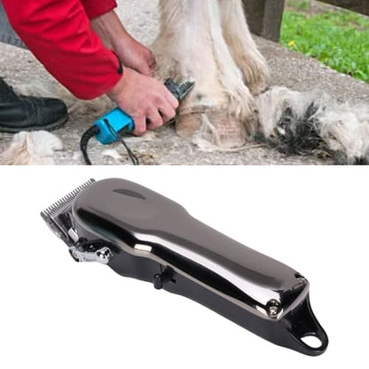 Semme Cordless Horse Clipper, Low Noise Alloy Livestock Grooming Kit with 1500mAH Battery, for Horses Cows Cats Dogs Rabbits