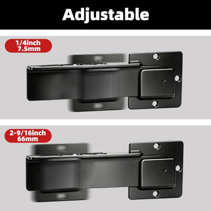 BURMONG 9" Reversible Door Latch with Padlock Hole,Heavy Duty 4mm Aluminum Alloy Adjustable Door Latch for Sliding and Swing Doors, Garages, Sheds, Barn Doors, Wooden Fences, Outdoor Gates