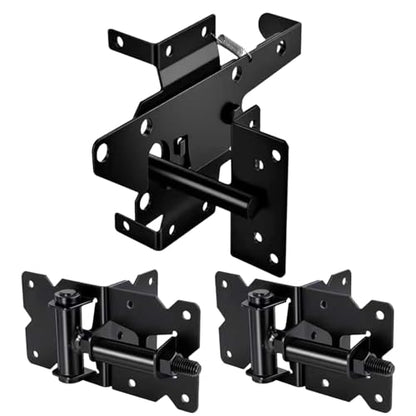 Self Closing Gate Hinge and Latch Kit for Wooden/Vinyl Fence Gate