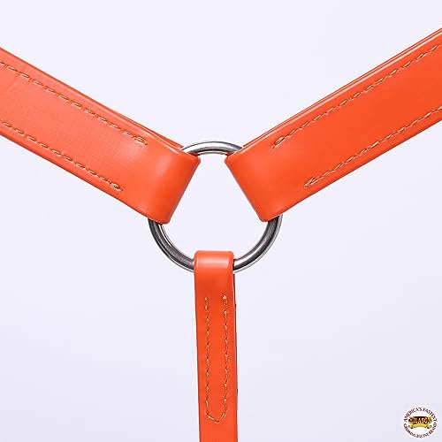 HILASON Western Horse Biothane Leather Breast Collar Tack - color: Orange