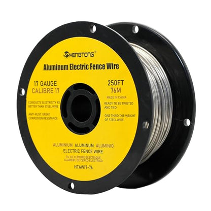 17 Gauge Aluminum Electric Fence Wire 250ft for Garden & Chicken - size: 250 Ft