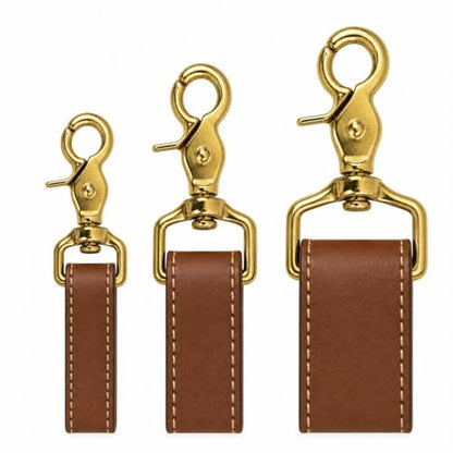 Southwestern Equine Trigger/Scissor Snap Square Eye - 2 Pack Clip with Easy Finger Clasp realease clamp (Brass 5/8) - size: Brass 5/8