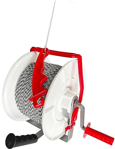 2 Pack 3:1 Geared Electric Fencing Standard Reel with 1969ft Premium Polywire 6 Conductors Plus 2 Free 8 inch Insulgrip - size: 6 conductors x 1969 feet x 2 standard reel