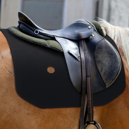 Sadnyy No Slip Pad for Horse Western Saddle Pads Secure Breathable and Contoured Fit Universal Size Black(11 x 16 Inch)