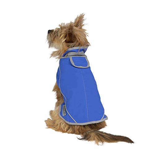 Jacket for All Dogs, Fleece-Lined, Waterproof Doggie Vest, Reflective Pet Parka (2200) (XX-Small, Blue) - color: Blue, size: XX-Small