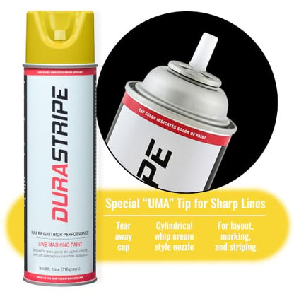 Inverted Utility Marking Spray Paint 18oz (Yellow) - color: Yellow
