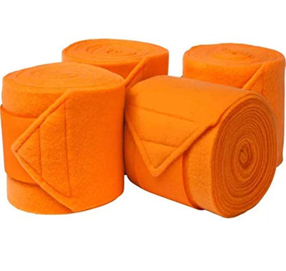 Horse Fleece Bandages/Polo Wraps/Stable Wraps Equestrian Leg Wraps Set of 4 TACK Equestrian Boots Protection (Maroon)