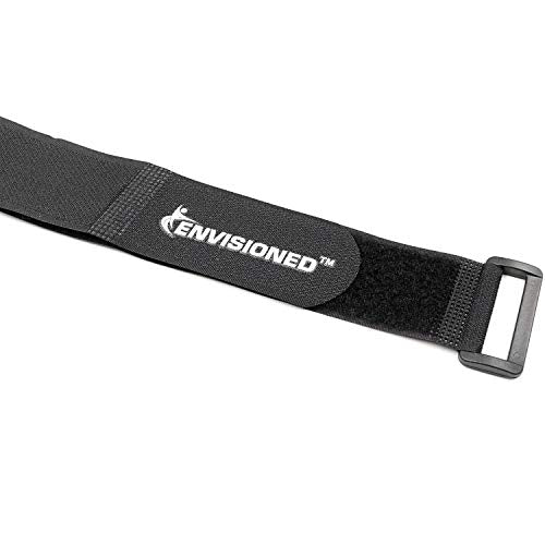 Reusable Cinch Straps 2" x 15" - 6 Pack, Multipurpose Strong Gripping, Quality Hook and Loop Securing Straps (Black) - size: 2" x 15"
