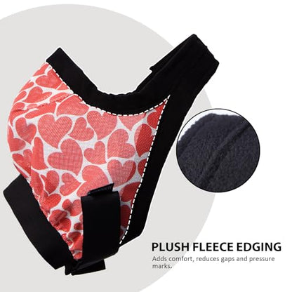 Harrison Howard Cattle Livestock Fly Mask Breathable Mesh Padded Edging with Fun Patterns Large Spacing Forelock Opening Design Adjustable Fit for Cattle Heart - color: Heart