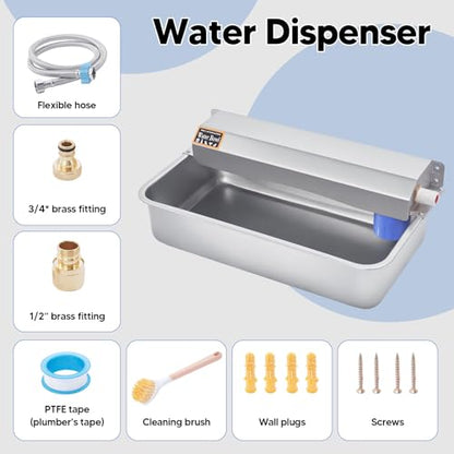 Automatic Water Dispenser for Dog, 6L Dog Water Bowl Dispenser, Large Water Feeder - size: 6L