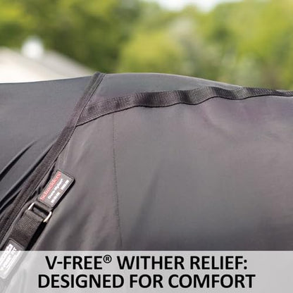 Schneiders V-Free Wither Relief Nylon Horse Stable Sheet with Attached Faceless Slicker | Full Body Coverage for Sleek Coats & Stress-Free Grooming | Adjustable Comfort Fit - size: Horse Size 72