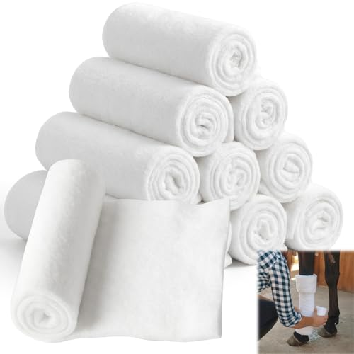 Abbylike 12 Pack Cotton Horse Leg Wraps Liner 14"x 36" Soft Breathable No Bow Wraps for Horses Standing Horses Sheep Stall Wrapping & Trailering - size: 14"X 36"