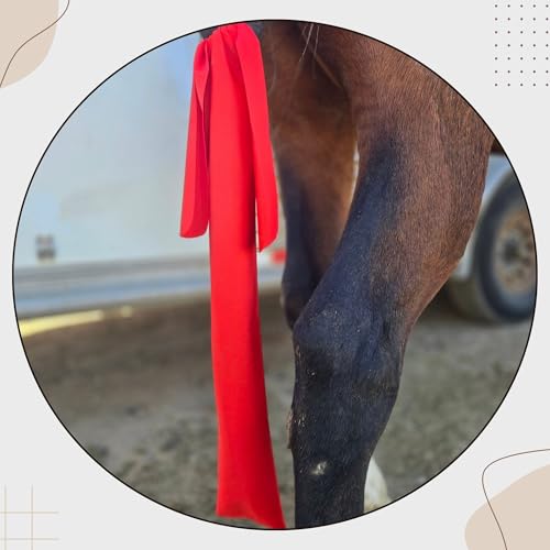 Ranch Hand Horse Tail Bag - Stretchable Horse Tail Bag Made from Durable Stretchy Material- Damage Free Tail Protection - Light Red - color: Light Red