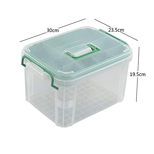 Bringer 15 QT Clear Plastic Family First Aid Box, Medicine Storage Box