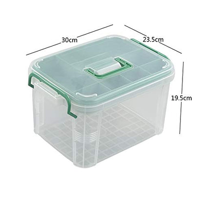 Bringer 15 QT Clear Plastic Family First Aid Box, Medicine Storage Box