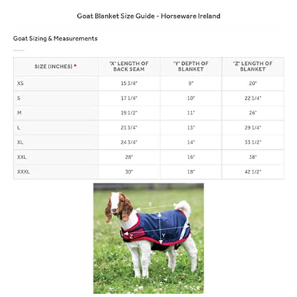 Horseware® Goat Rug - Excalibur/Silver & Strong Blue & Black, S - color: Excalibur/Silver & Strong Blue & Black, size: Small