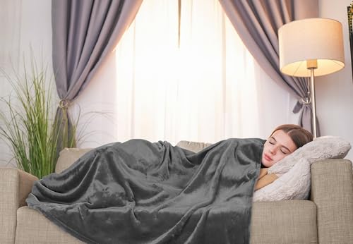Utopia Bedding Ultra Soft Fleece Bed Blanket Throw Size Grey (50x60 Inches) - color: Grey, size: Throw (50x60 Inch)