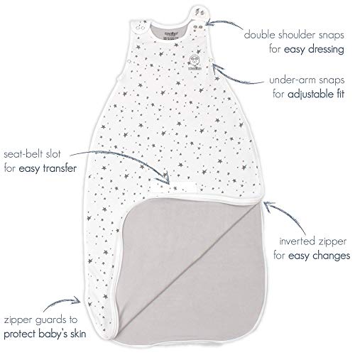 Woolino 4 Season Toddler Sleeping Bag, Merino Wool and Organic Cotton Baby Sleep Bag Sack, 2-4 Years, Space (Glow In The Dark) - color: Space (Glow In The Dark)