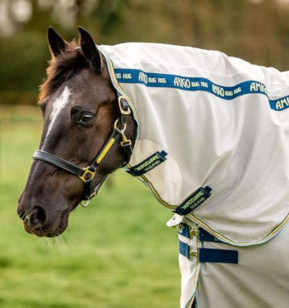 Horseware® Amigo® Bug Rug Fly Sheet 0g - Lunar Rock/Navy & Lime, 48 inches - color: Lunar Rock/Navy & Lime, size: 48 inches