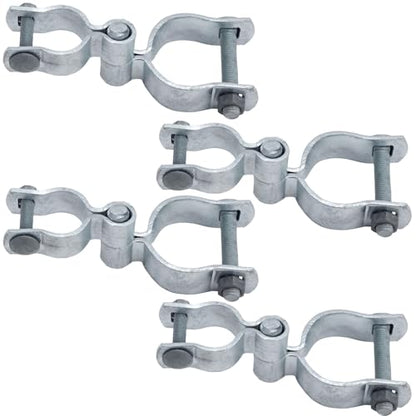4 Pack 1-3/8" x 2-3/8" Chain Link Fence Gate Post Hinge Kit,Galvanized Steel Chain Link Fence Gate Hinge with 2 PCS Female Hinges and 2 PCS Male Post Hinges, Bolts & Nuts Included - size: 2-3/8" x 1-3/8"(4 Pack)