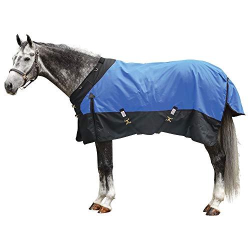Classic II Surcingle Horse Turnout Blanket | Contour Collar | Horse Blankets for Winter Waterproof | 1200D Ripstop Durability | Winter Horse Blanket - color: Royal Blue, size: Horse Size 66, style: Sheet (no insulation)
