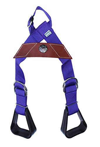 CHALLENGER Horse Western Purple Nylon Adjustable Saddle Youth Rider Kids Buddy Stirrups 5159 - color: CO560 Purple
