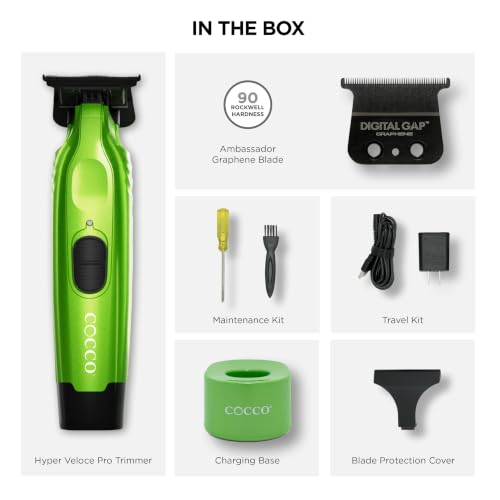 Cocco Hyper Veloce Pro Trimmer, Digital Gap Graphene Blade Edger - color: Green