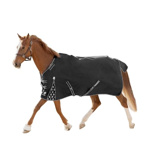 Equinavia Norse 200g Medium Weight Horse Blanket, Durable Waterproof Design | Equinavia Norse 200g Medium Weight Horse Blanket, Durable Waterproof Design, Horse Blankets for Real Horses Winter Protection - color: Black, size: 69 in