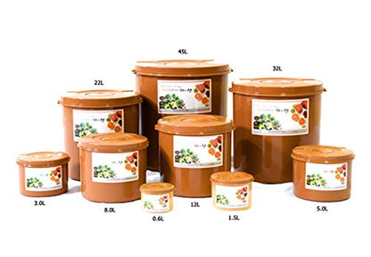 E-Jen Premium Kimchi, Sauerkraut Container Probiotic Fermentation with Inner Vacuum Lid Round (0.4 gal/ 1.5L) - size: 1.5 l